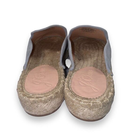 J. Crew Suede Espadrille Slip-on Mules Slate (Blue) AY314 Women's 8 - Picture 5 of 11